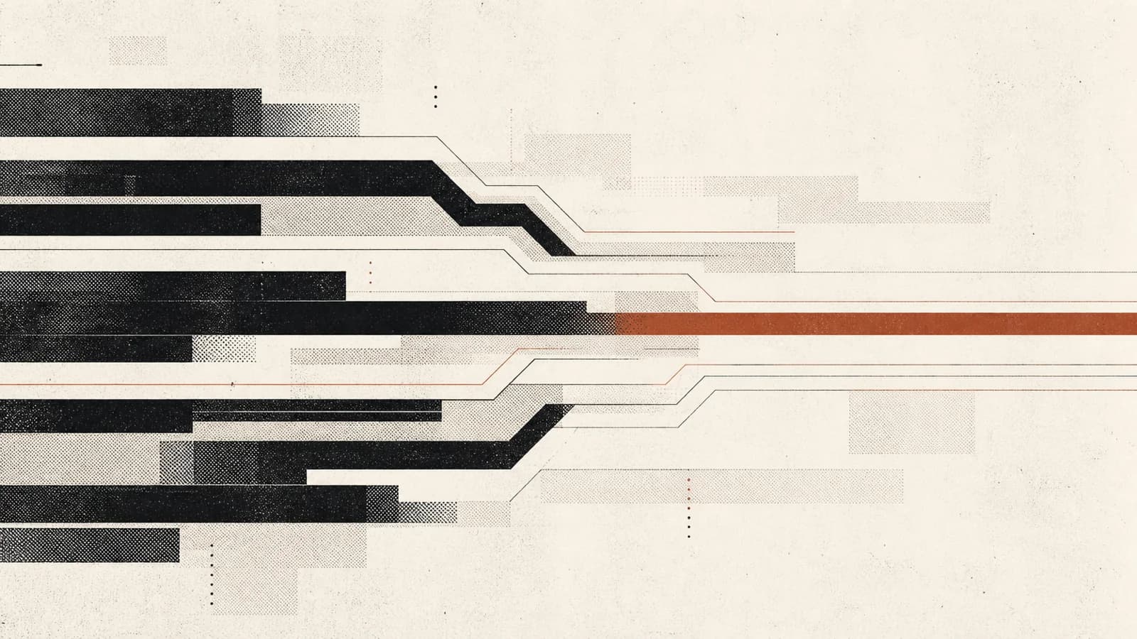 Abstract lanes of content converging into a focused campaign feed