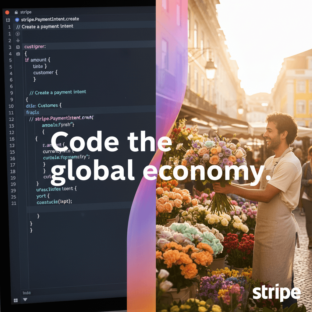 Example Stripe social post generated by 0layers